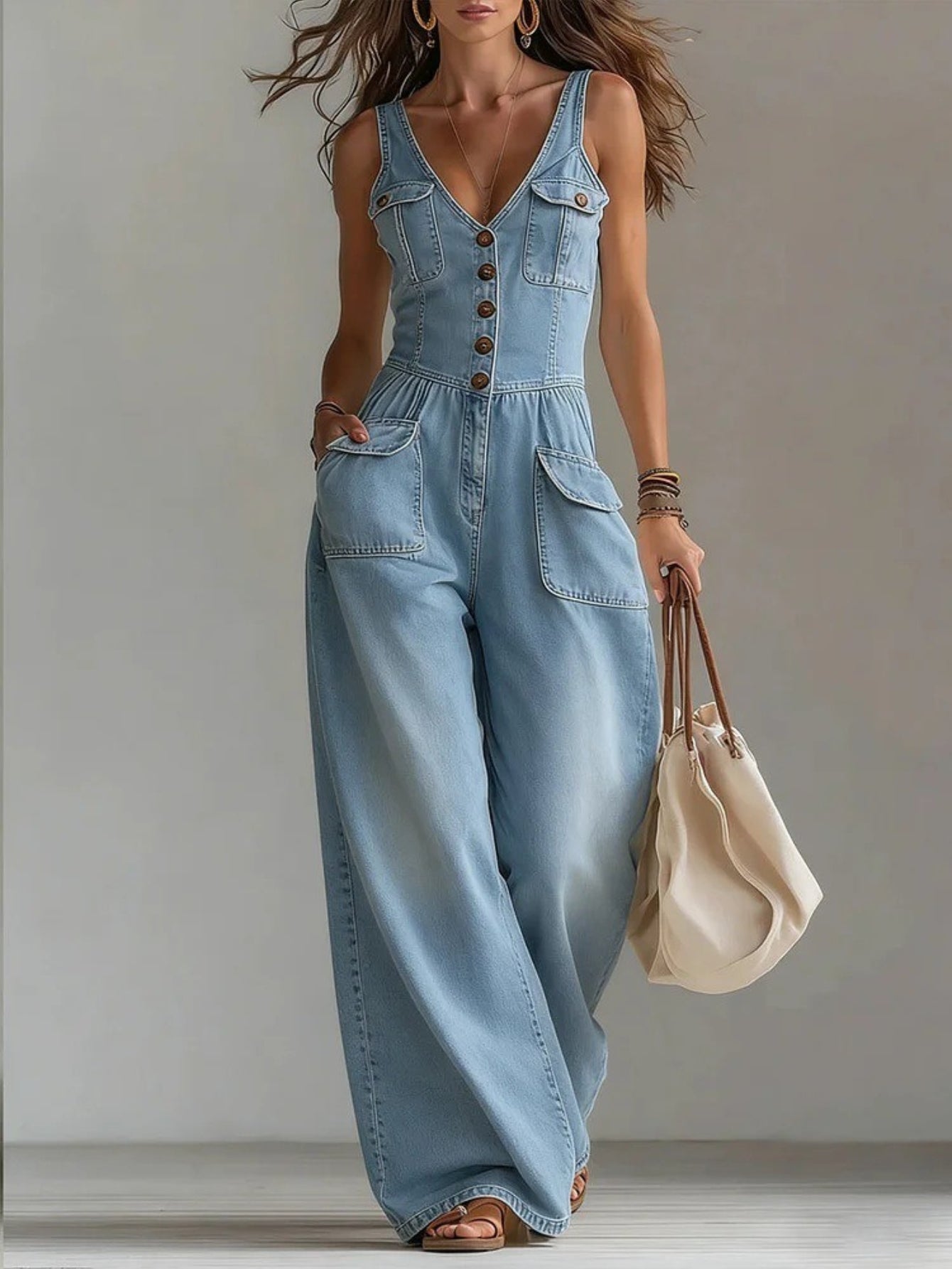 Claire | Women’s V-Neck Jumpsuit
