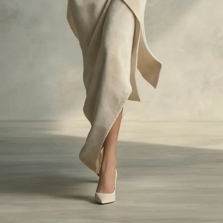 Solid Color Casual Velvet Set with Asymmetrical Design