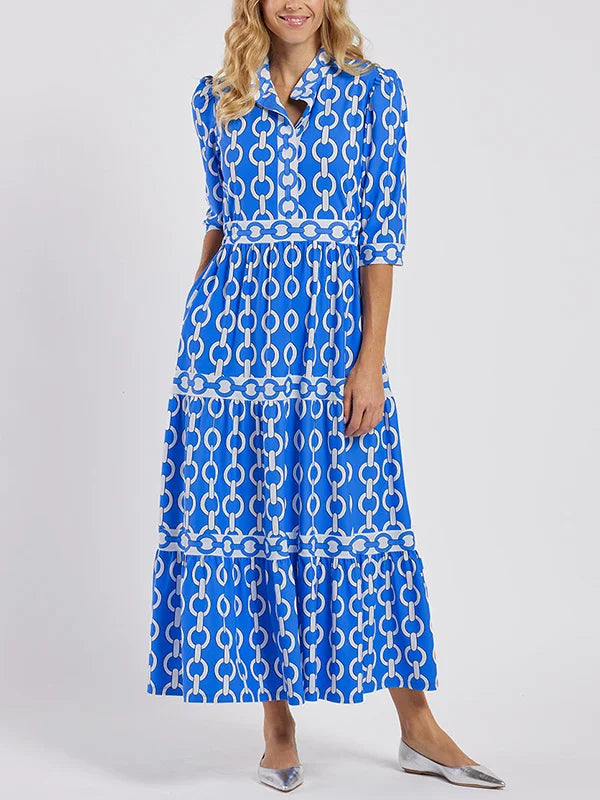 Juliette ~ Midi Dress with Chain Link Detail