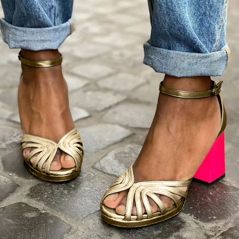 Milvia™ | Classic Sandals with Ankle Strap & Open Toes