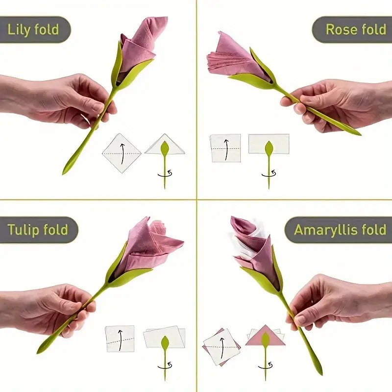 Florenza - Napkin Flower Creator for Elegant Table Settings (2 Pcs)