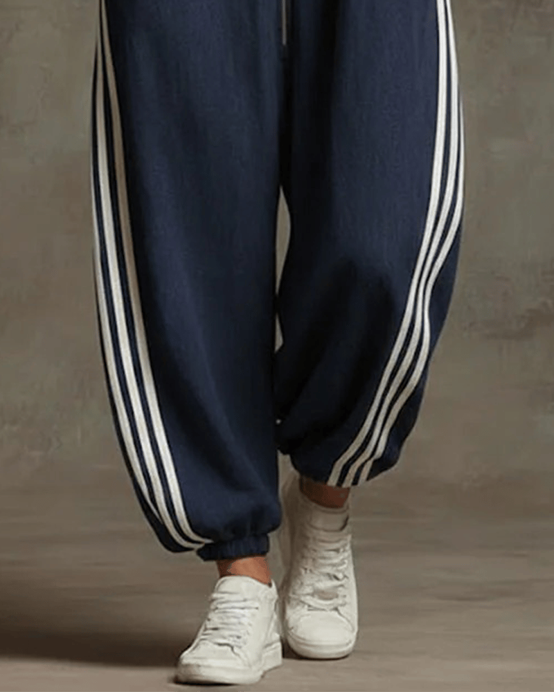 Leonora™ | Striped Tracksuit, Sporty Style with Zipper
