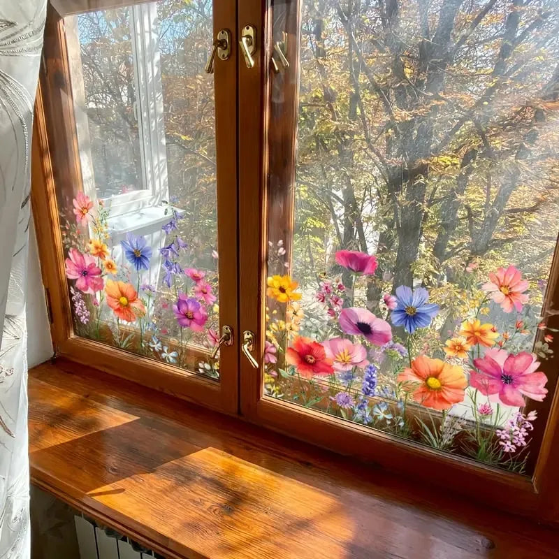 Florenza - Floral Window Stickers for a Spring Home Refresh (2+1 Free)