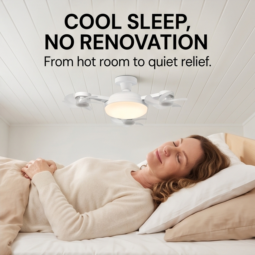 Aerolux – 4-Fan LED Ceiling Light for Hot Rooms