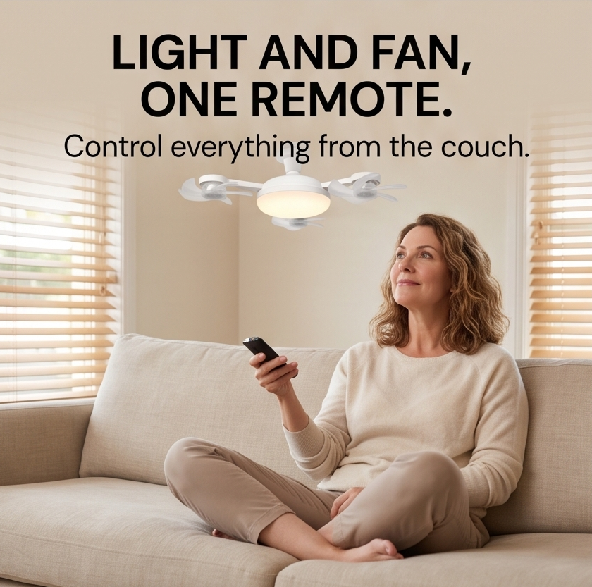 Aerolux – 4-Fan LED Ceiling Light for Hot Rooms
