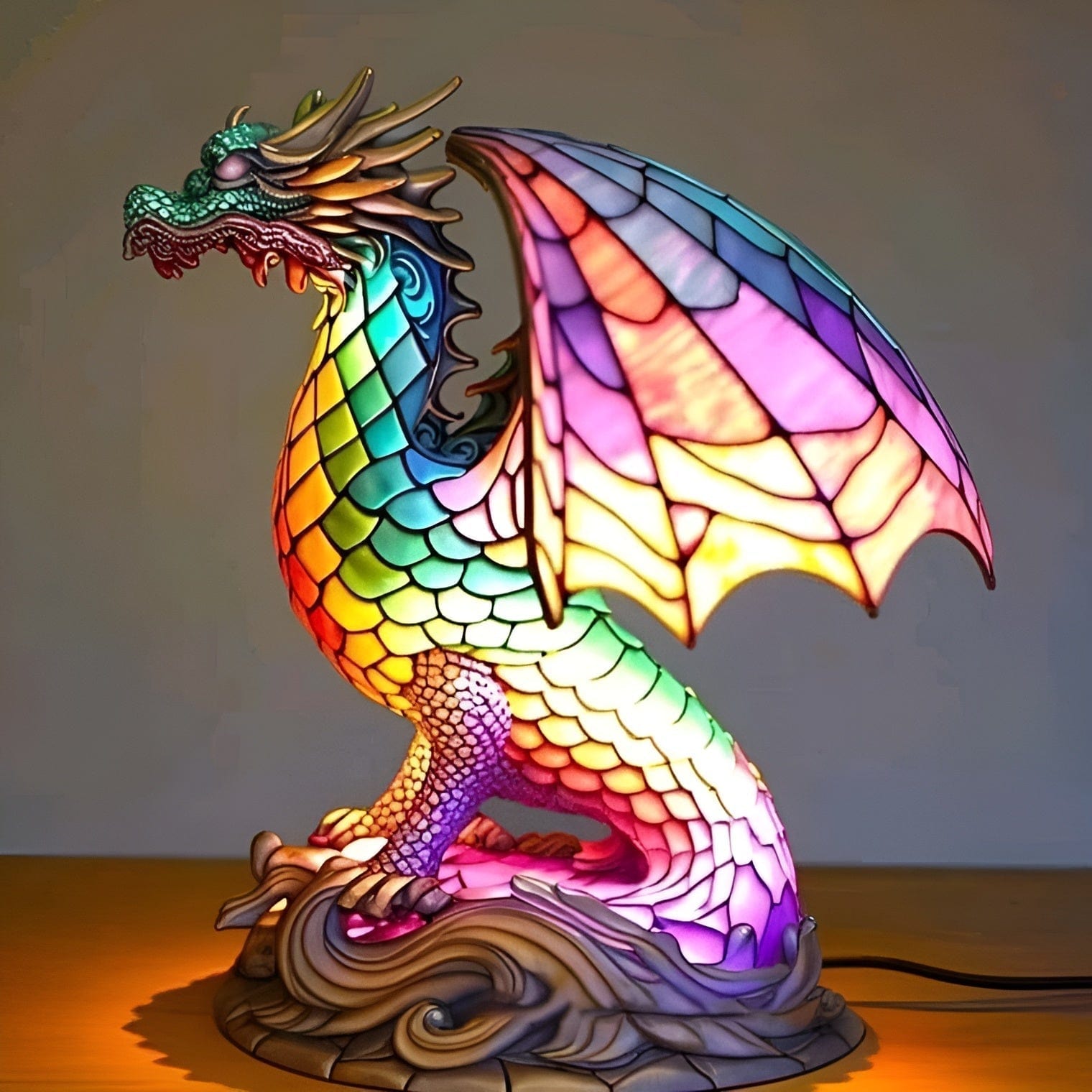 Animal Glow™ | Handmade Colored Glass Lamp