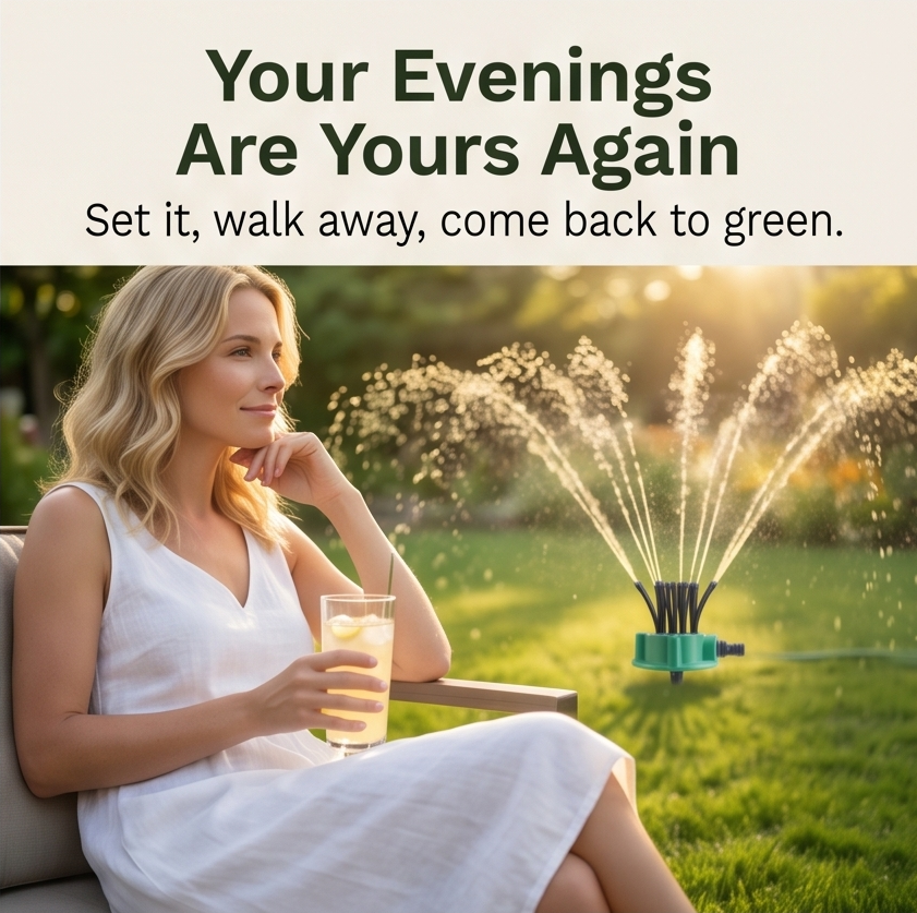 Aquava – 360° Multi-Arm Garden Sprinkler