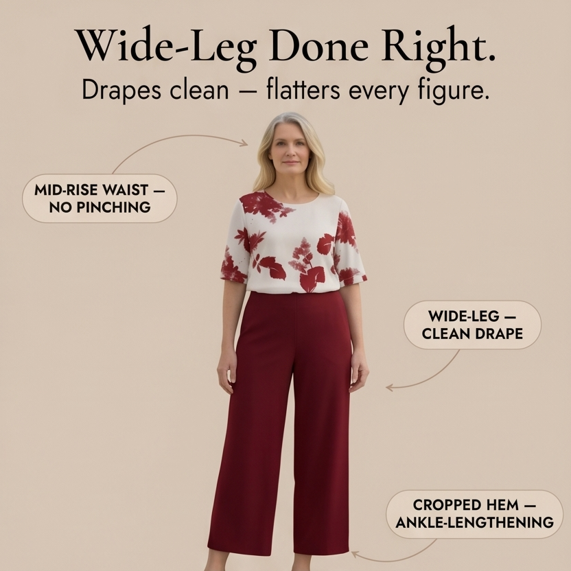 Avery – Women's Floral Top & Wide-Leg Pants Set
