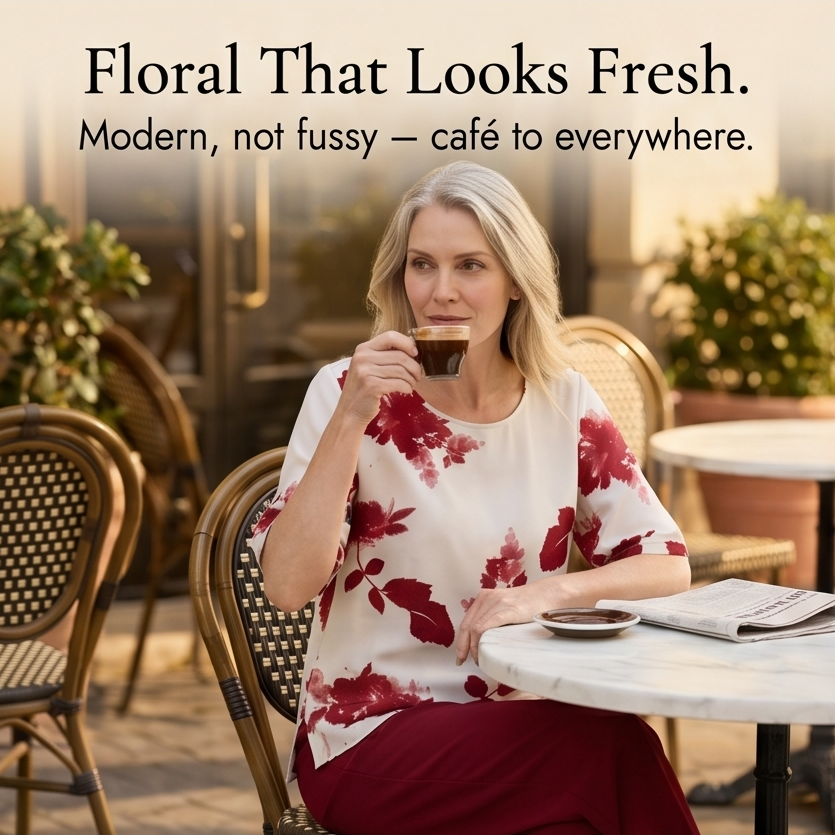 Avery – Women's Floral Top & Wide-Leg Pants Set