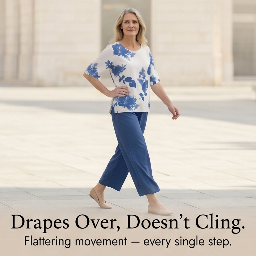 Avery – Women's Floral Top & Wide-Leg Pants Set
