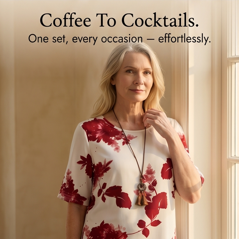 Avery – Women's Floral Top & Wide-Leg Pants Set