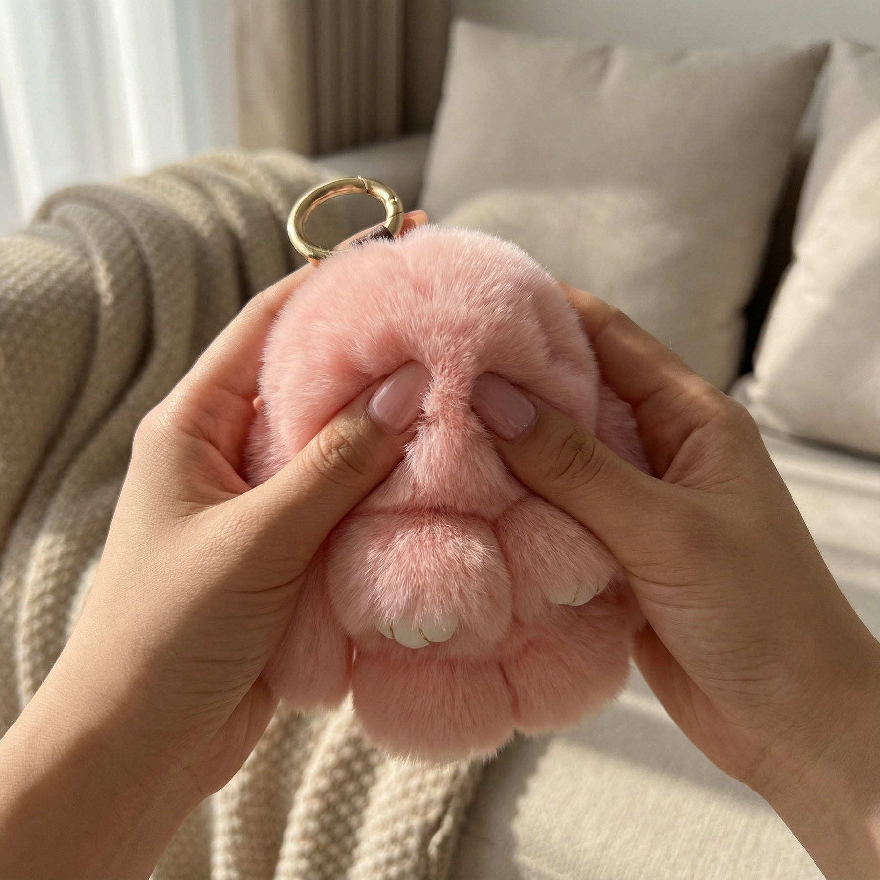 Lulette Fluffy Bunny Bag Charm