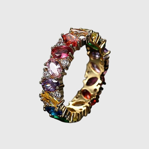Vintage Ring in Colorful Zirconia
