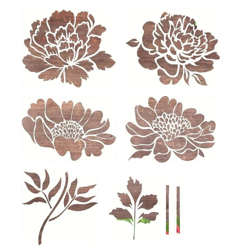 Florenza - Large Flower Stencils for Garden & Home Decor