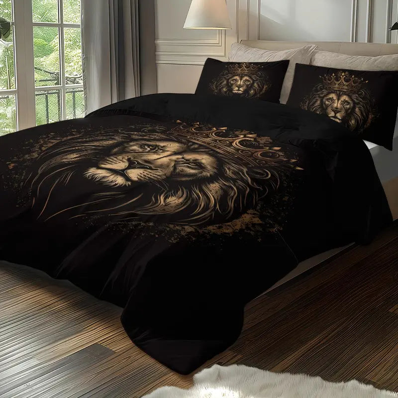 Dreamvera – Safari Lion Bedding Set, Duvet Cover & Pillowcases