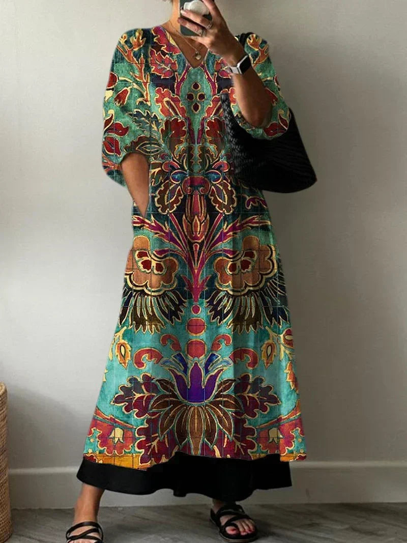 Carolina | Elegant Printed Dress