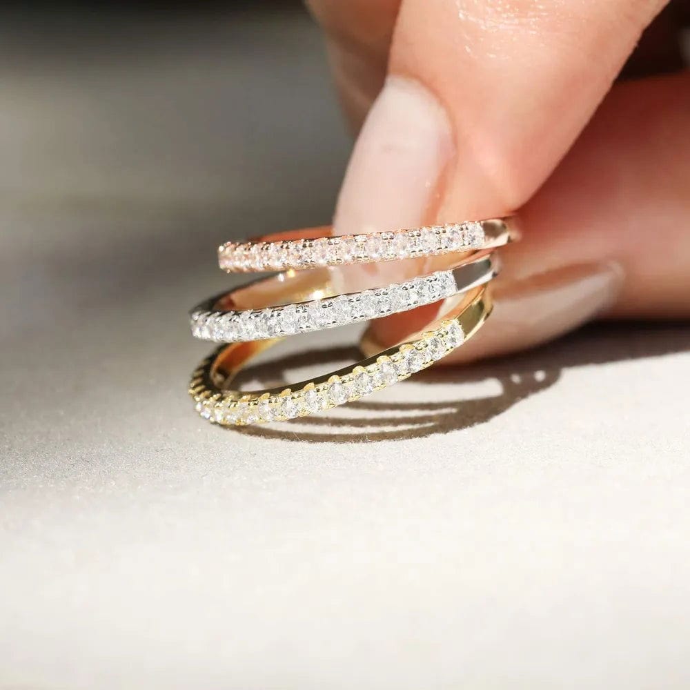 Adoration Ring – 925 Silver and Delicate Set Sparkle