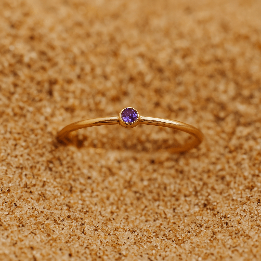 Colori Ring – Gold Plated and Birthstone