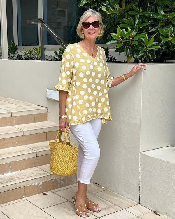 Lucienne – Stylish V-Neck Blouse