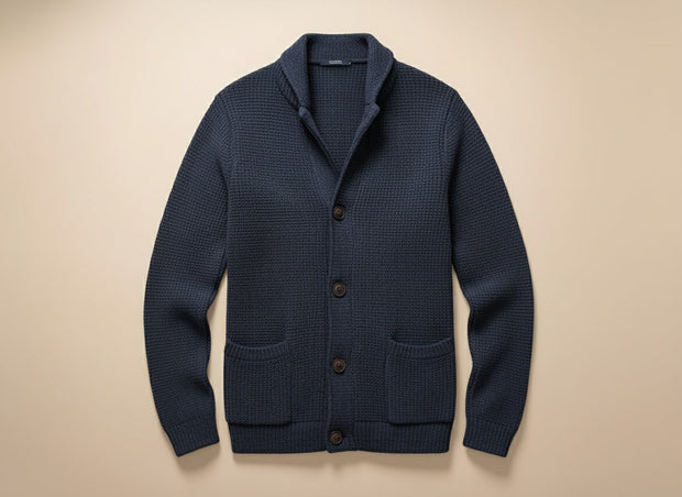 Eskel - Elegant Long Sleeve Wool Cardigan