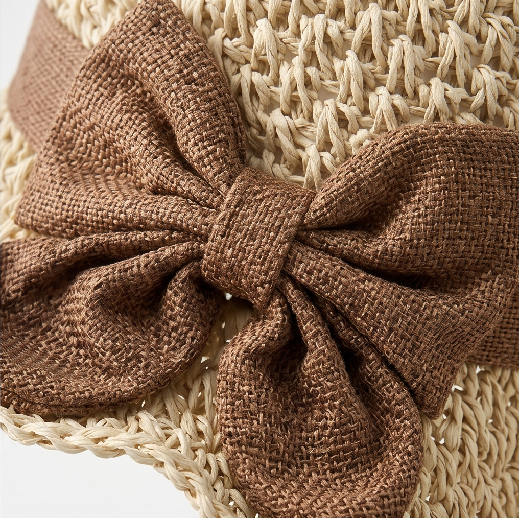 Bellabrim – Woven straw hat with bow detail