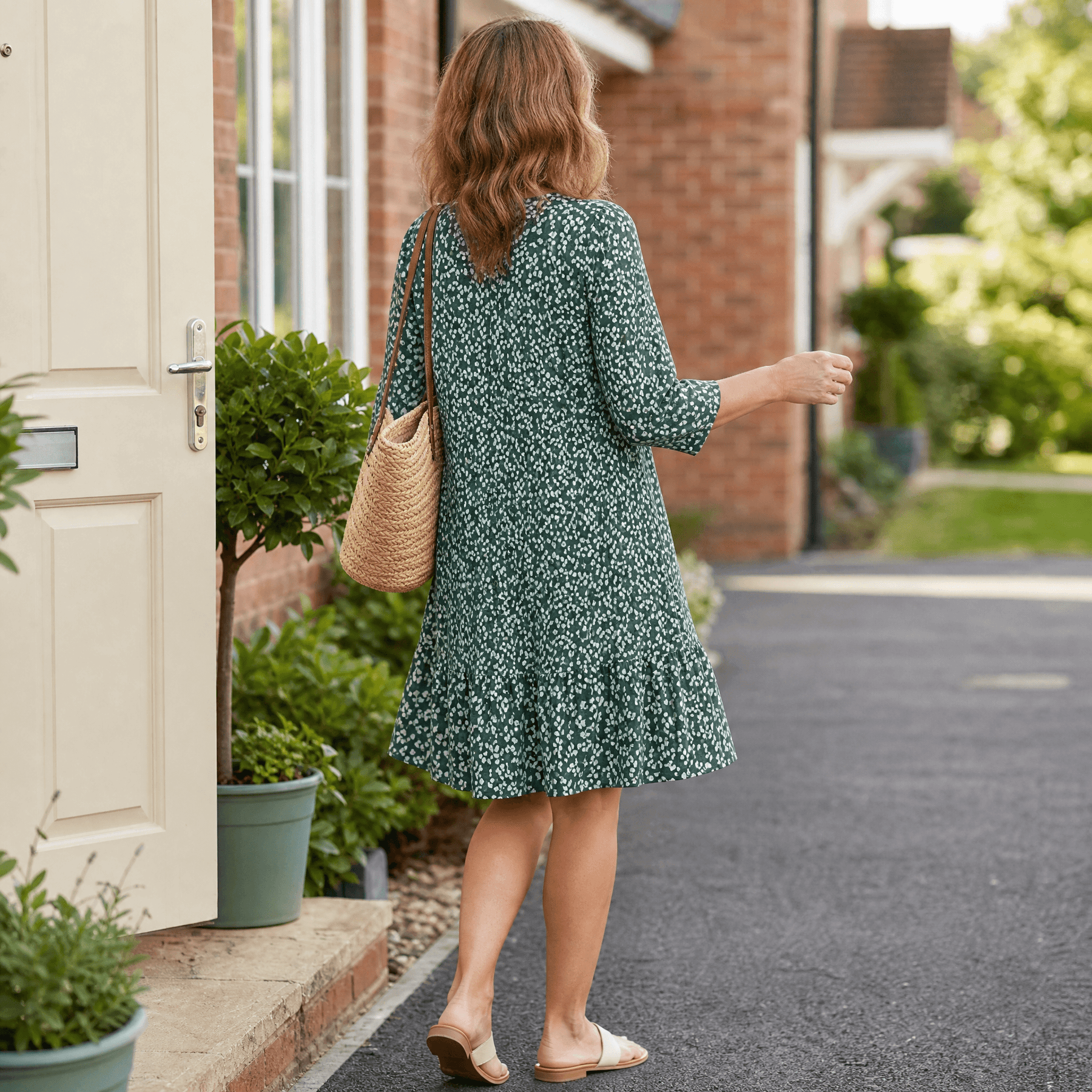Bellora – Breezy Floral Midi Dress with Ruffle Hem