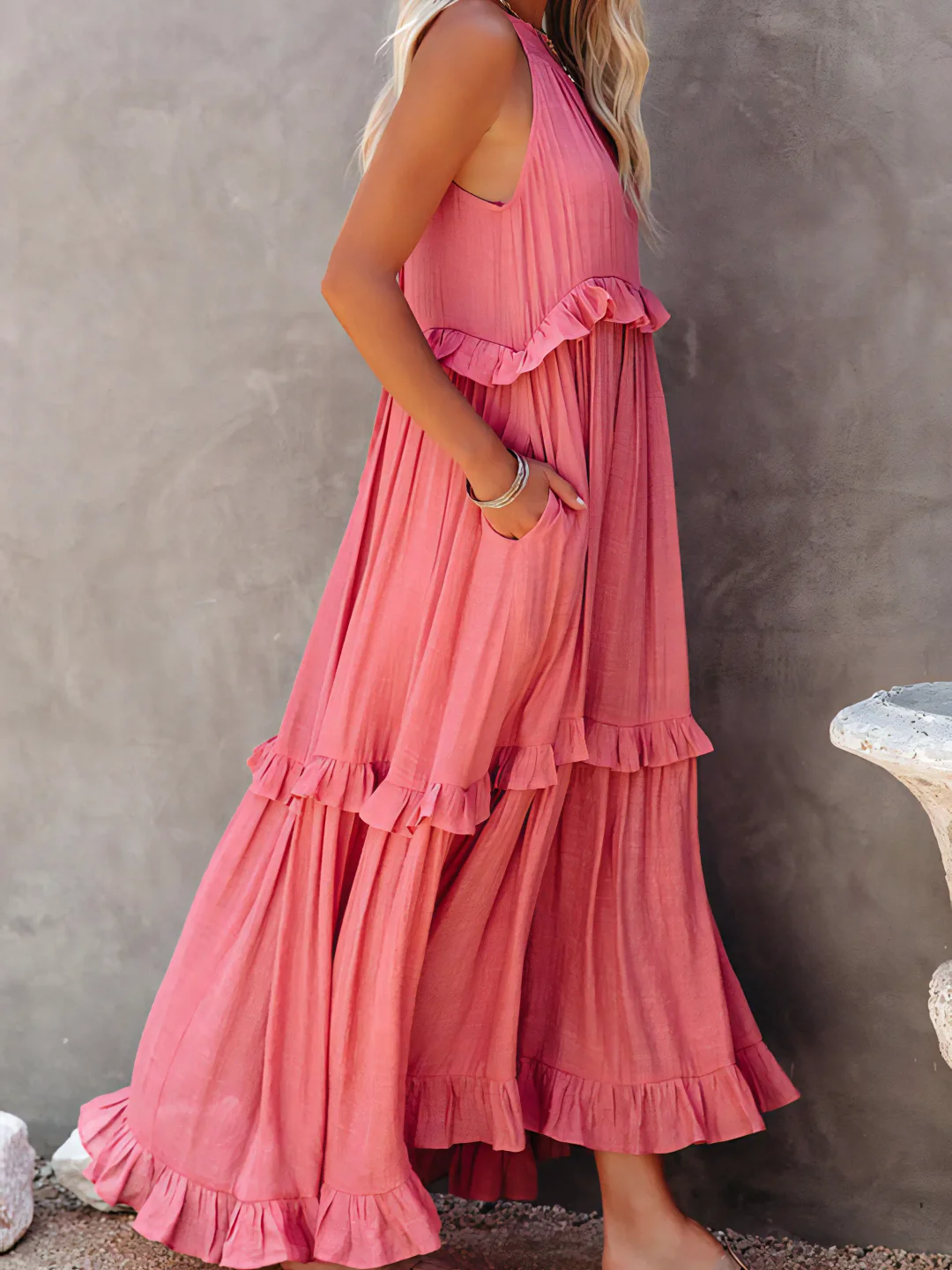 Mabel | Ruffle Breeze Maxi Dress