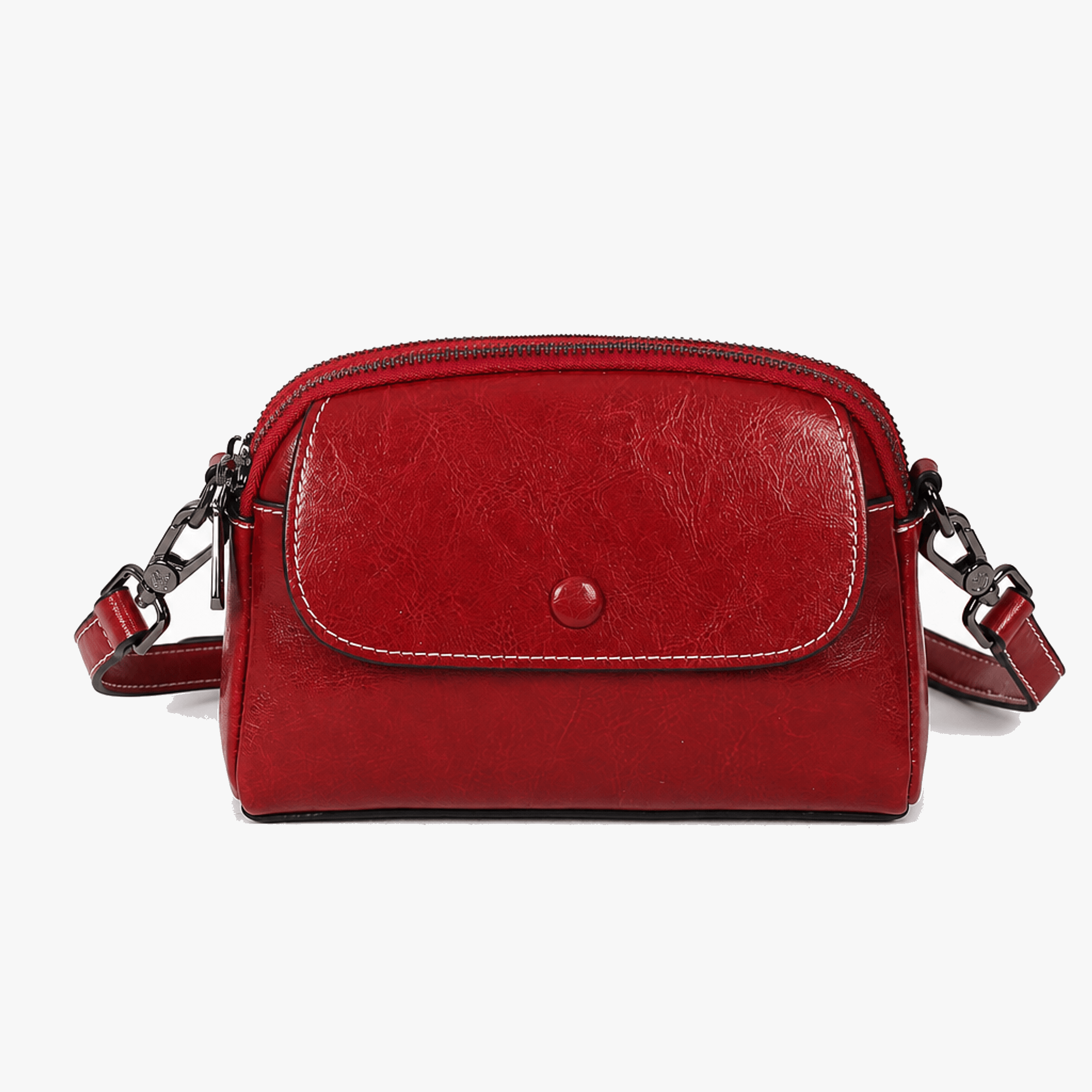 Bellana – Glossy Genuine Leather Shoulder Bag for Women