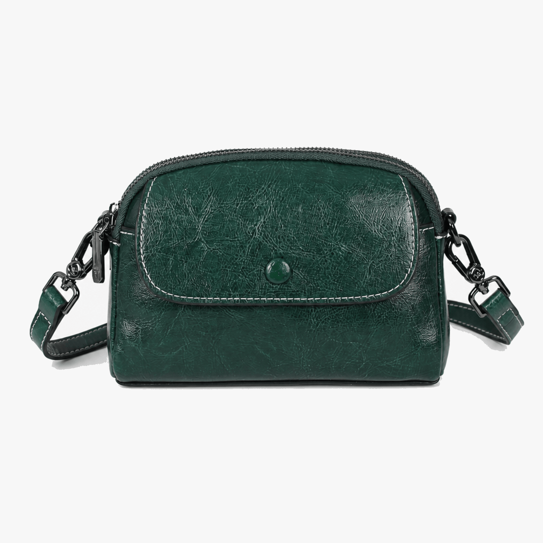 Bellana – Glossy Genuine Leather Shoulder Bag for Women