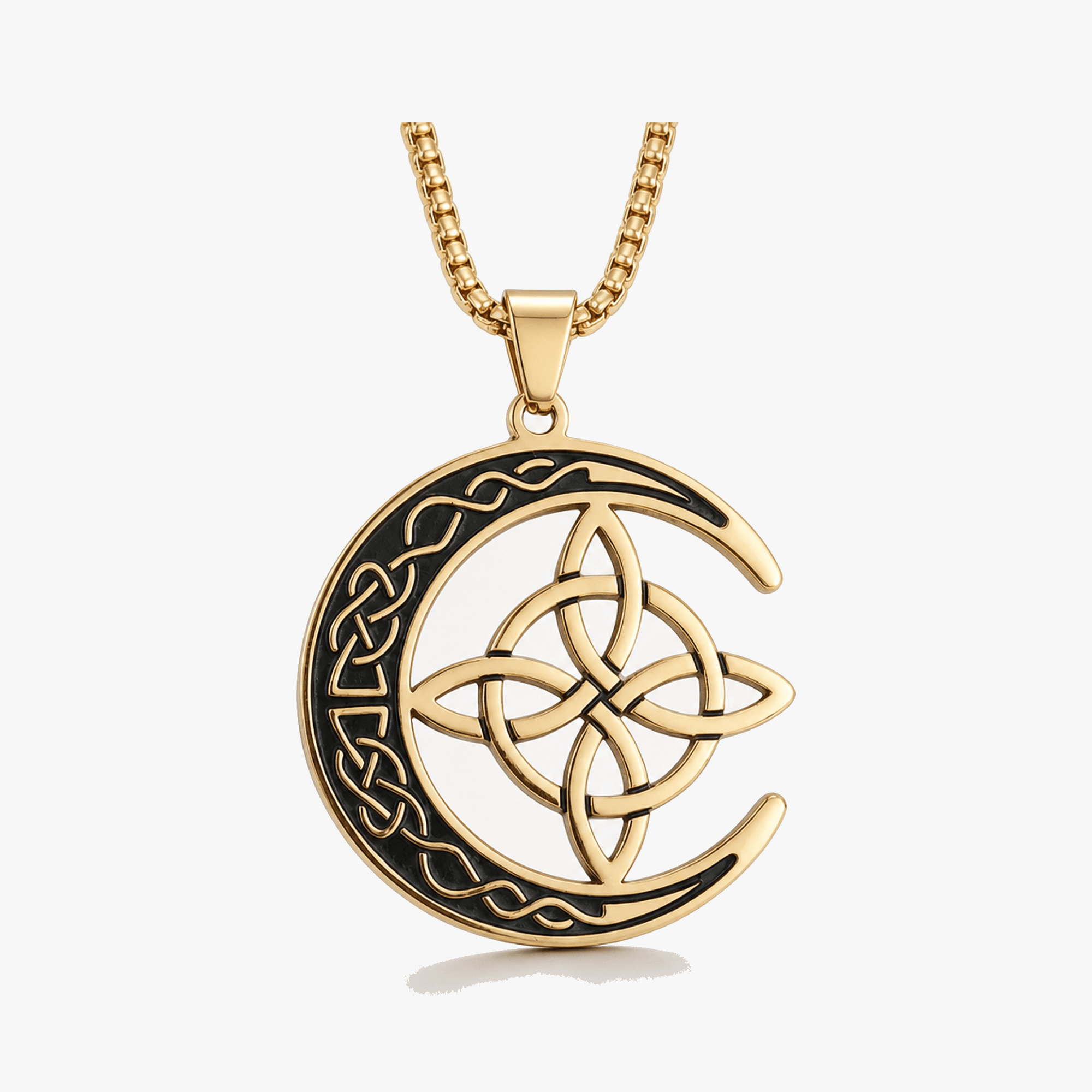Lunara – Celtic Moon and Knot Pendant