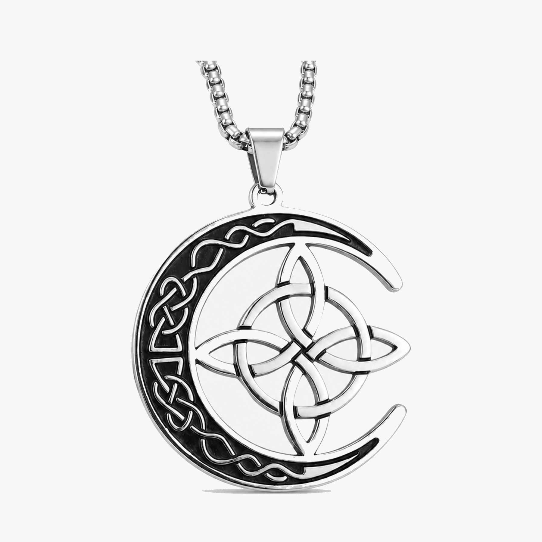 Lunara – Celtic Moon and Knot Pendant