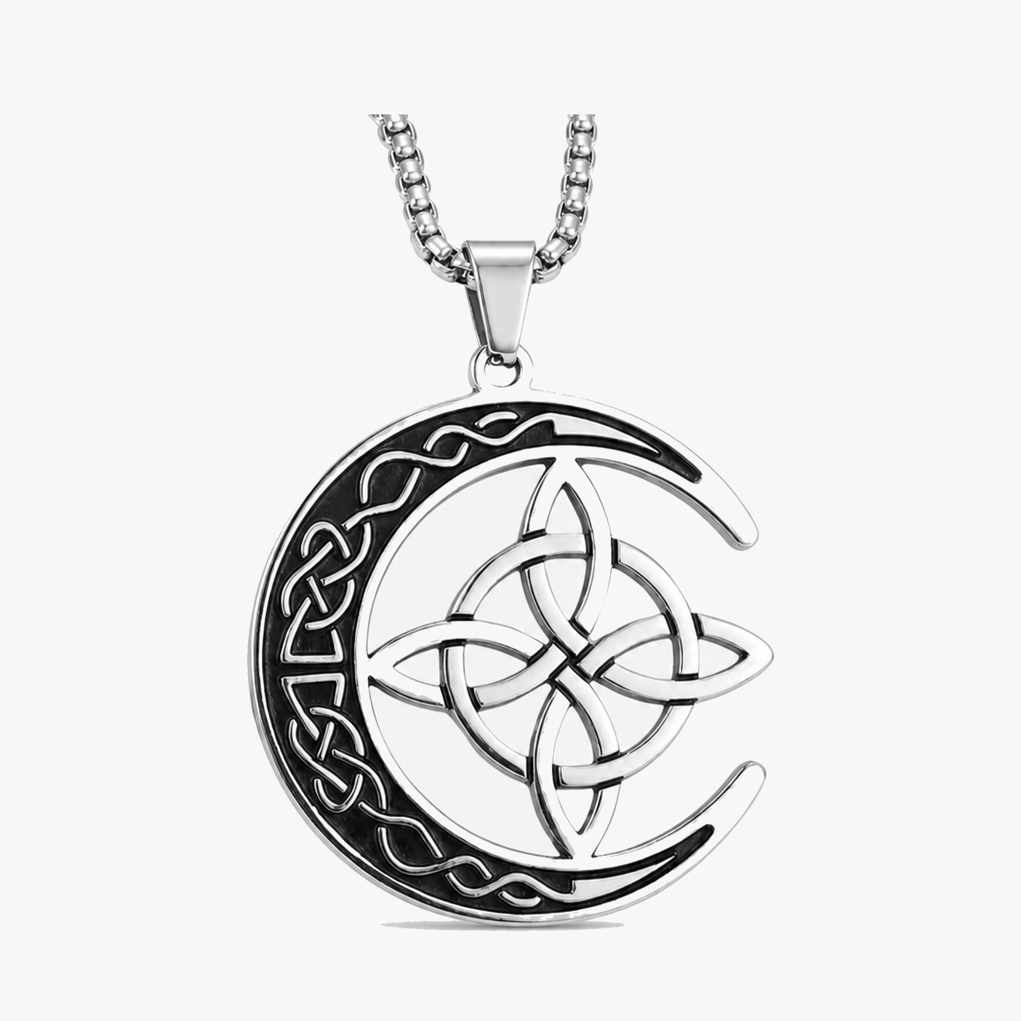 Lunara – Celtic Moon and Knot Pendant