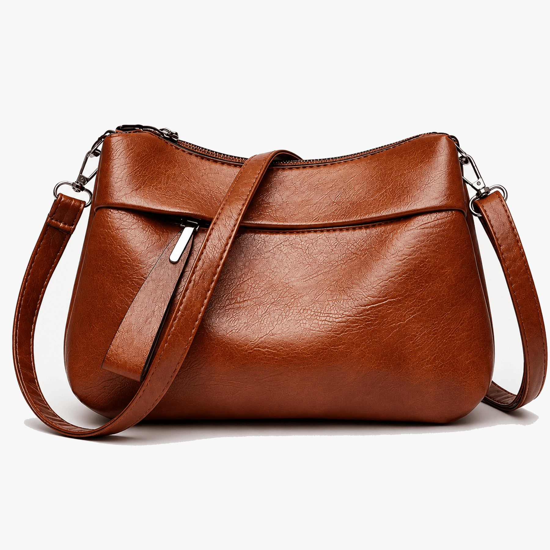Carria - Soft Leather Crossbody With 3 Compartments