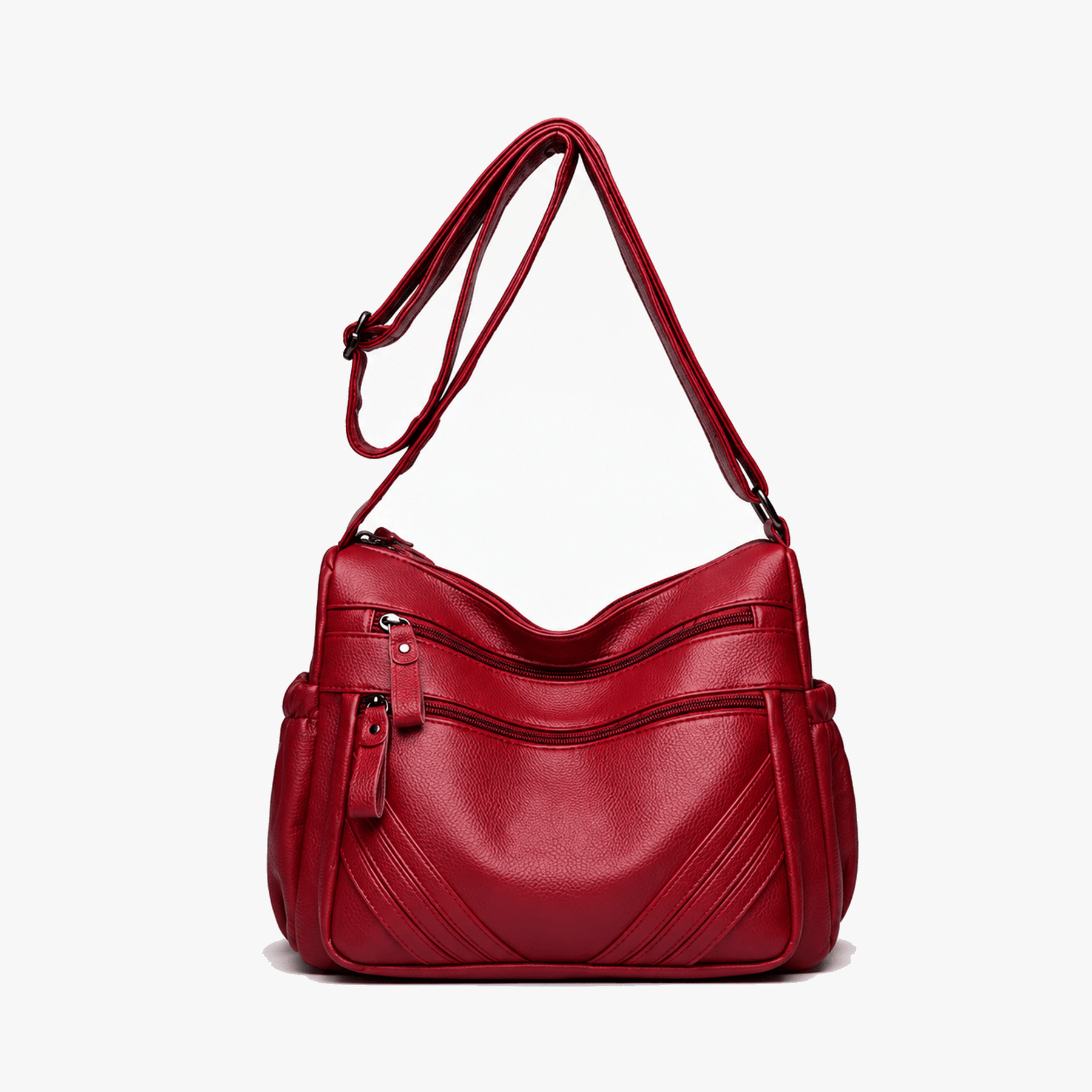 Carria - Soft Leather Multi Pocket Shoulder Bag