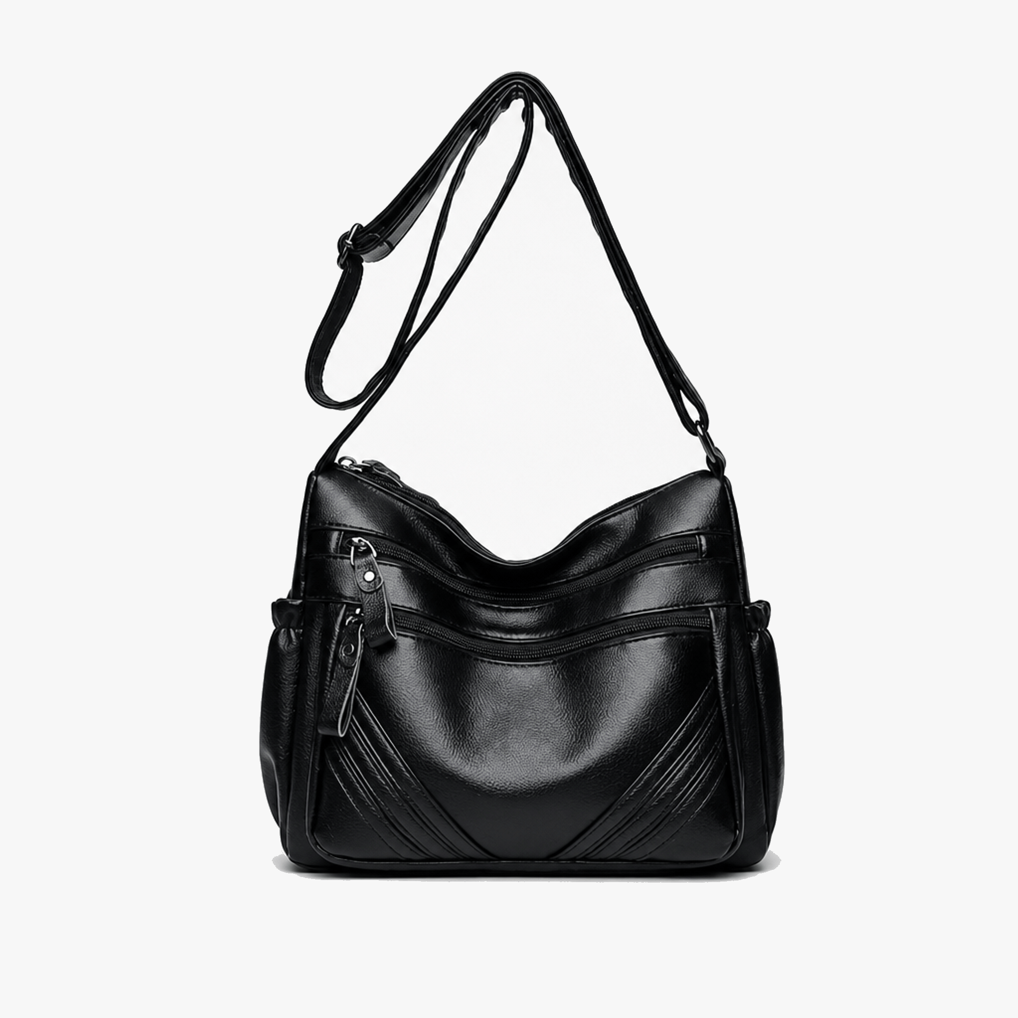Carria - Soft Leather Multi Pocket Shoulder Bag