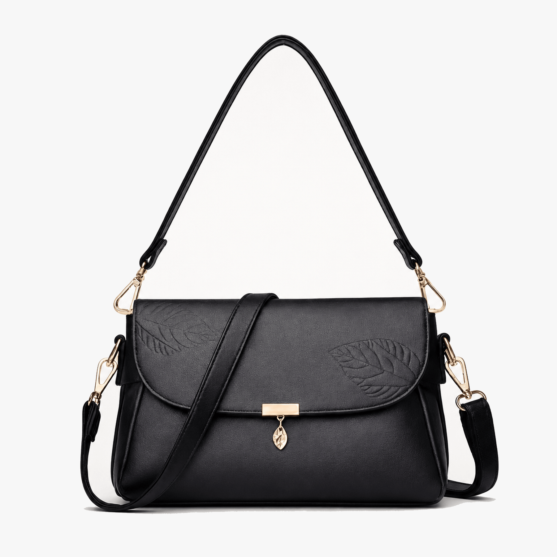 Leafara - Elegant Crossbody Bag with Leaf Detail
