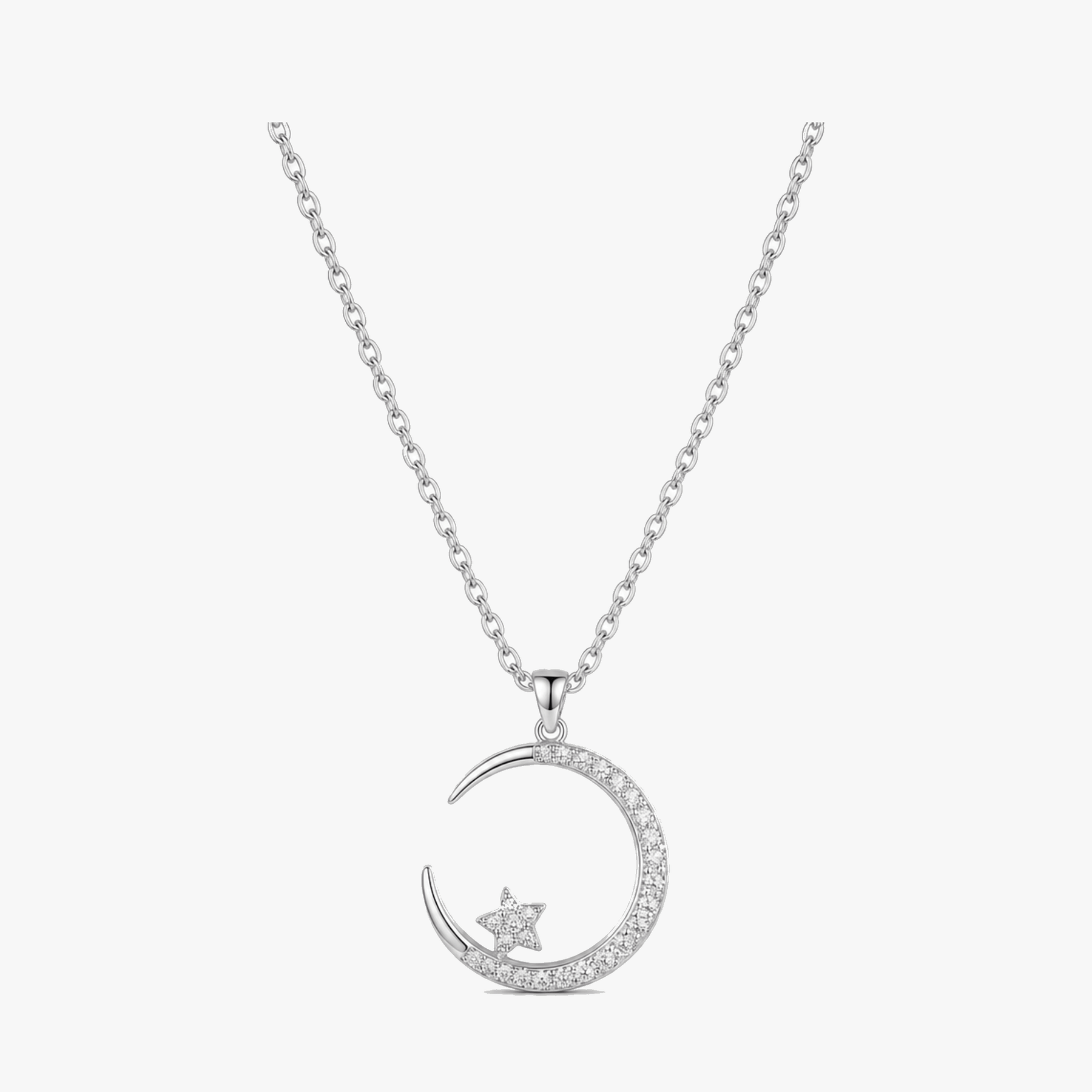 Lunara - Crystal Moon Pendant Necklace
