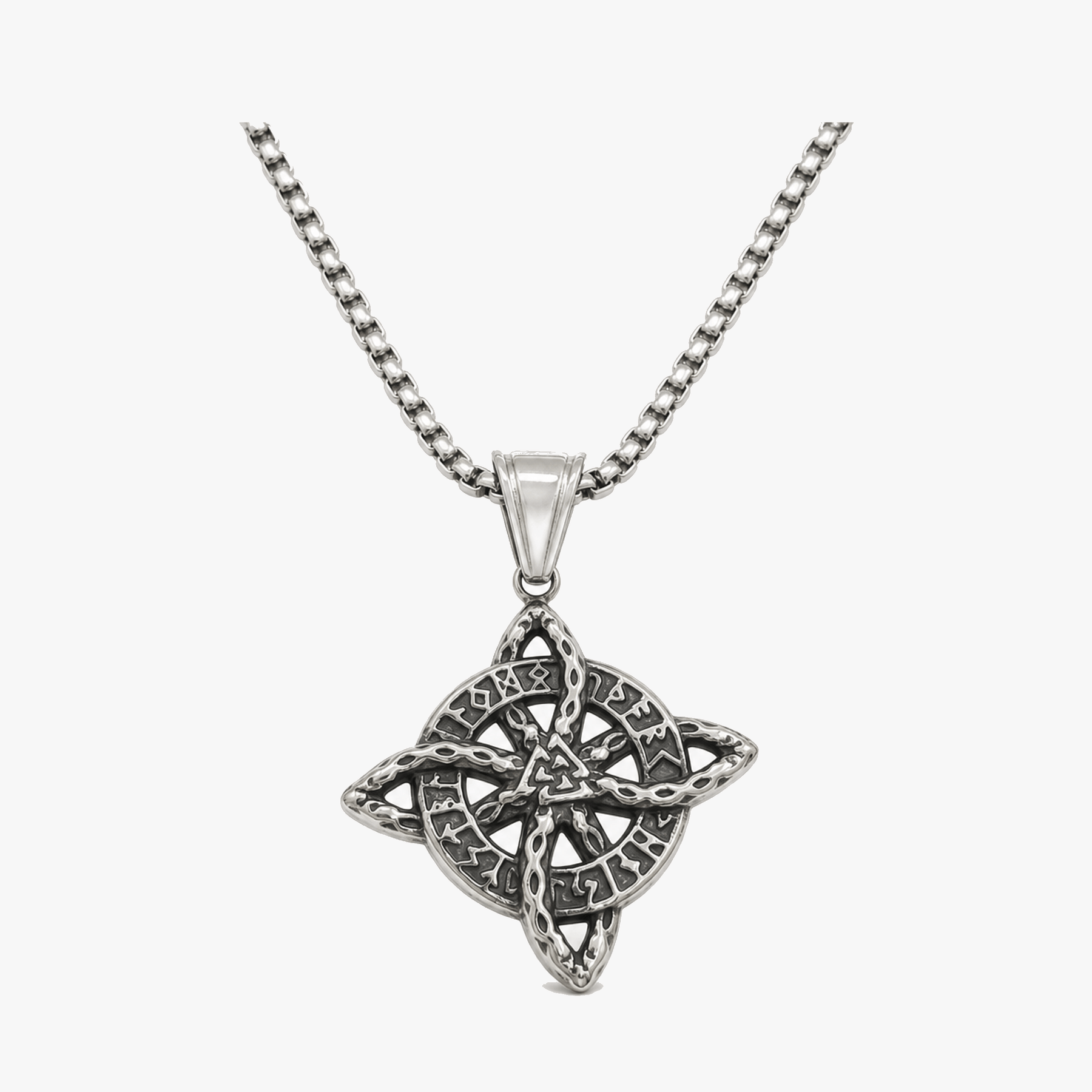 Elowen – Crystal Celtic Knot Necklace