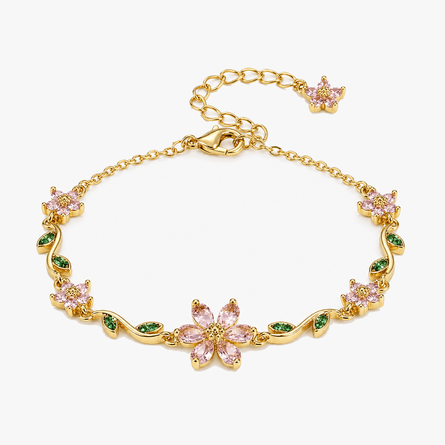 Florelle – Crystal Flower Vine Bracelet