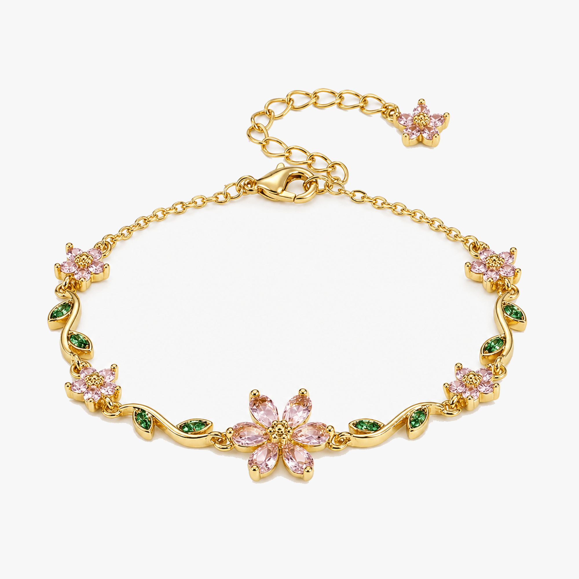 Florelle – Crystal Flower Vine Bracelet
