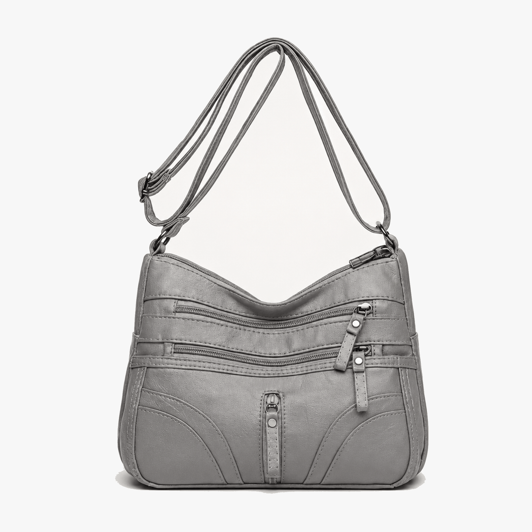 Caressa – Soft Leather Multi Pocket Crossbody Bag