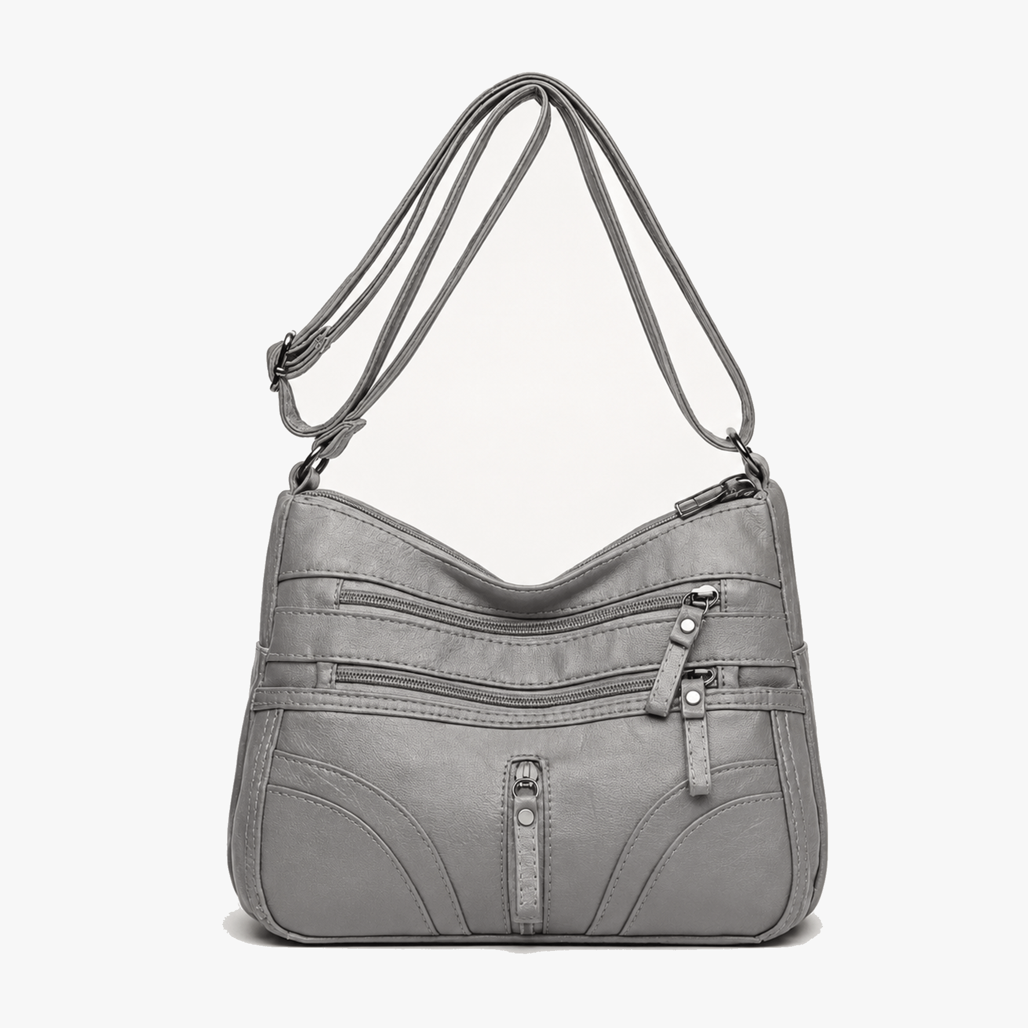 Caressa – Soft Leather Multi Pocket Crossbody Bag