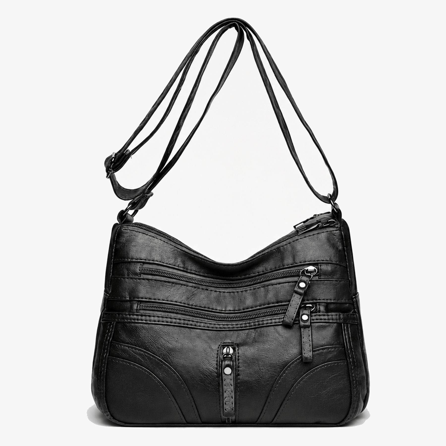 Caressa – Soft Leather Multi Pocket Crossbody Bag