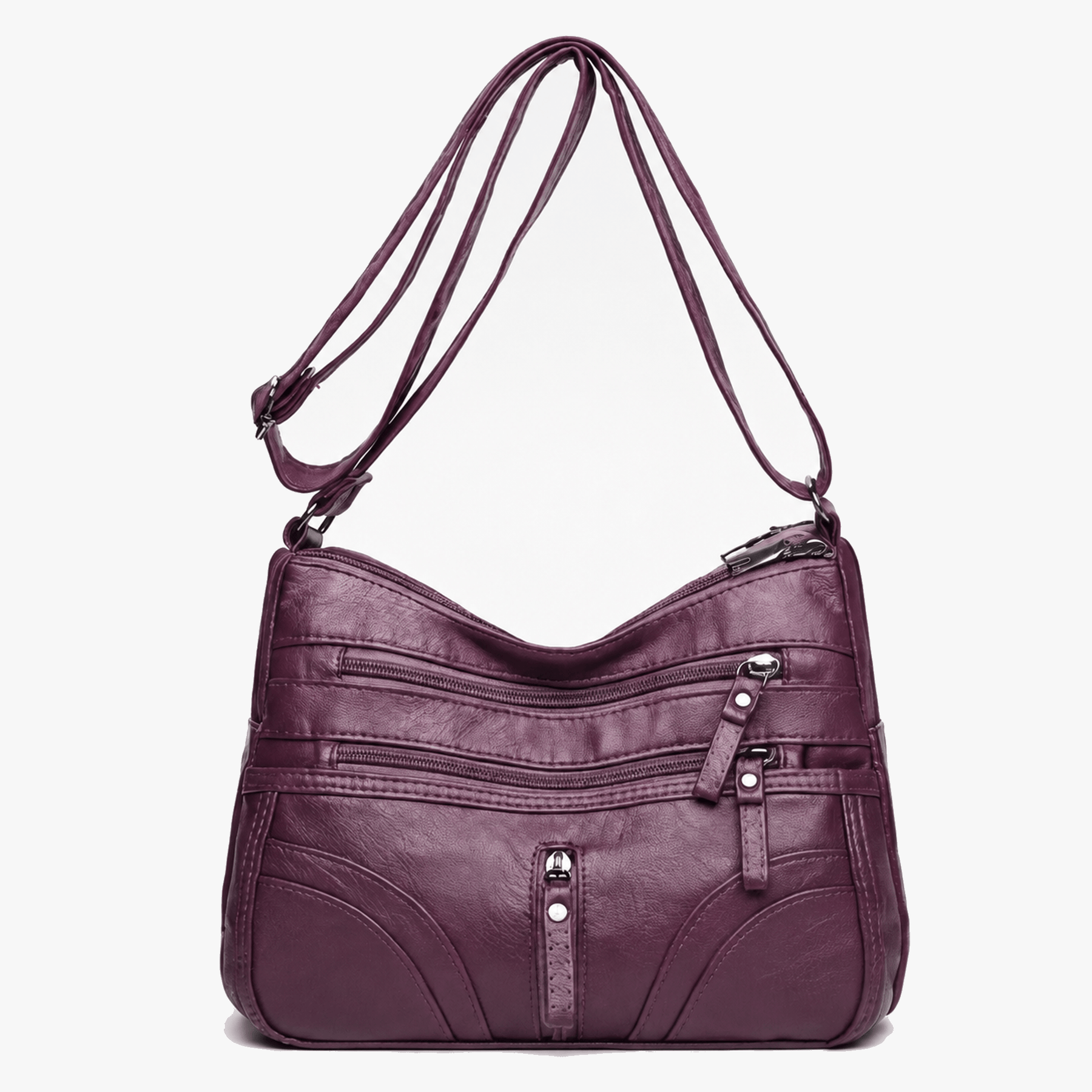 Caressa – Soft Leather Multi Pocket Crossbody Bag