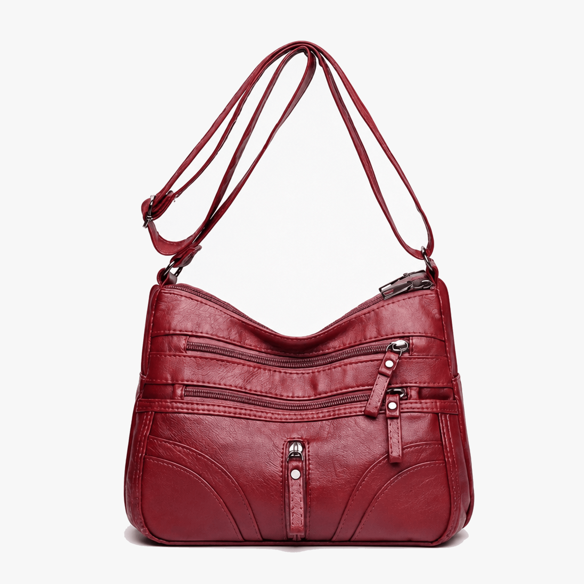 Caressa – Soft Leather Multi Pocket Crossbody Bag