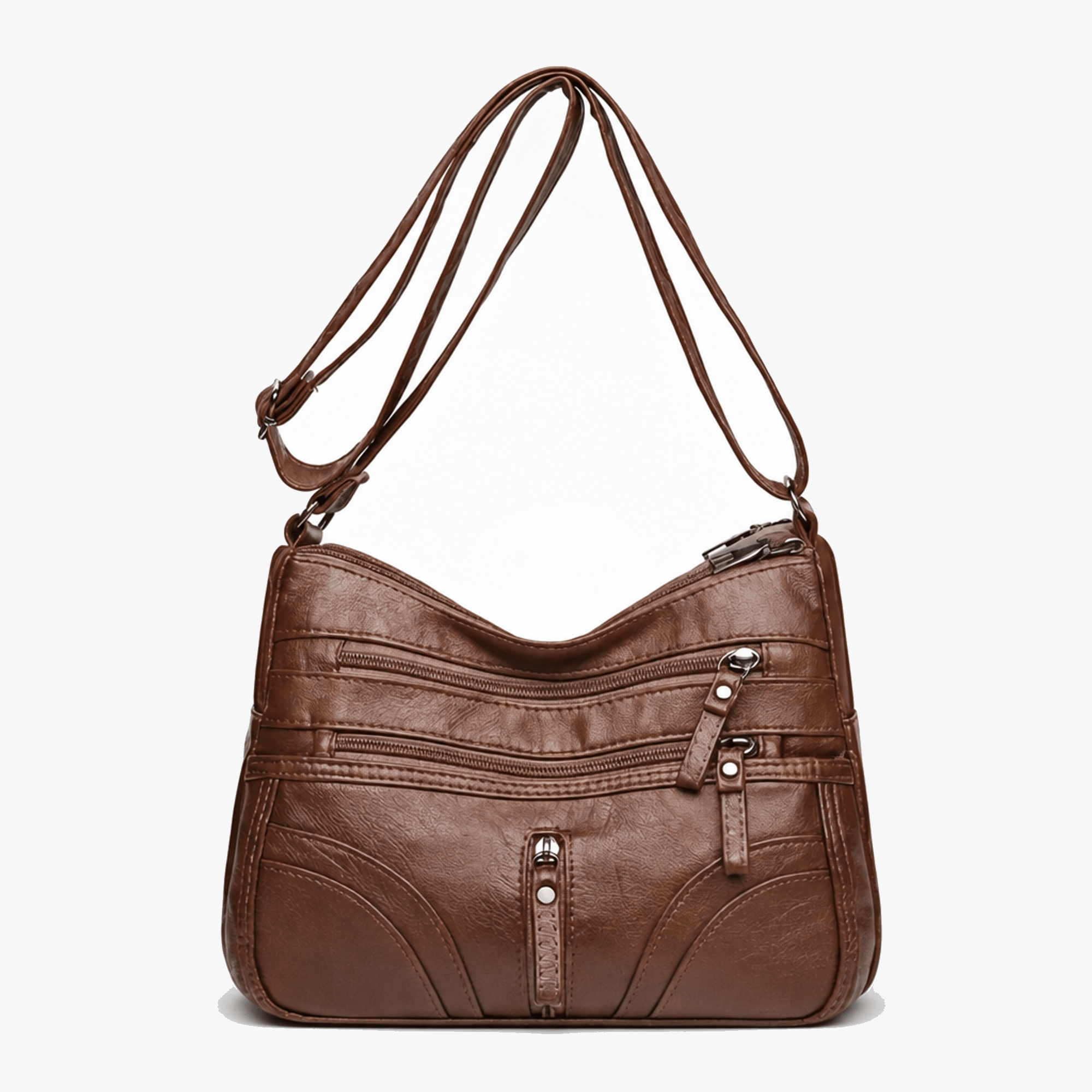 Caressa – Soft Leather Multi Pocket Crossbody Bag