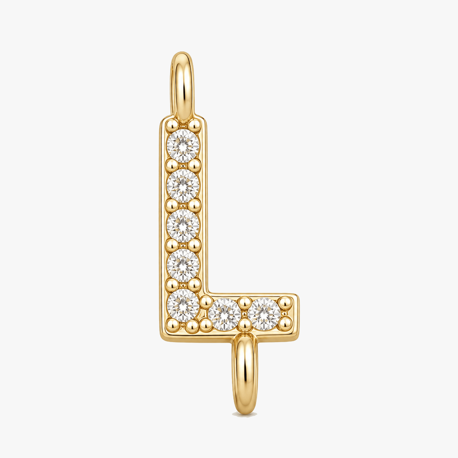 Aurela – Sparkling Initial Cross Necklace