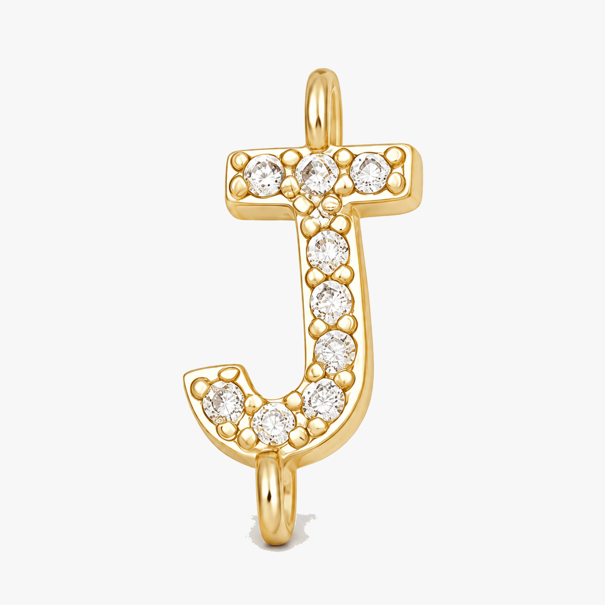 Aurela – Sparkling Initial Cross Necklace