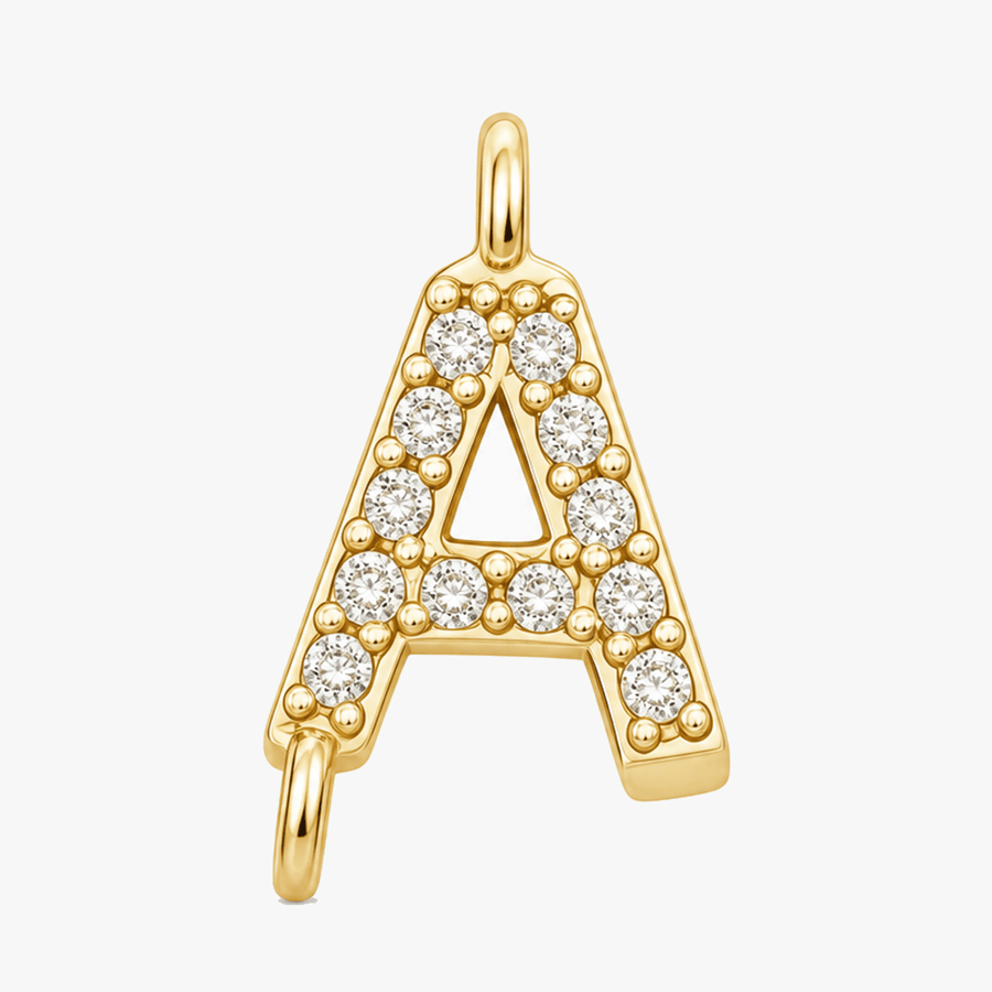 Aurela – Sparkling Initial Cross Necklace