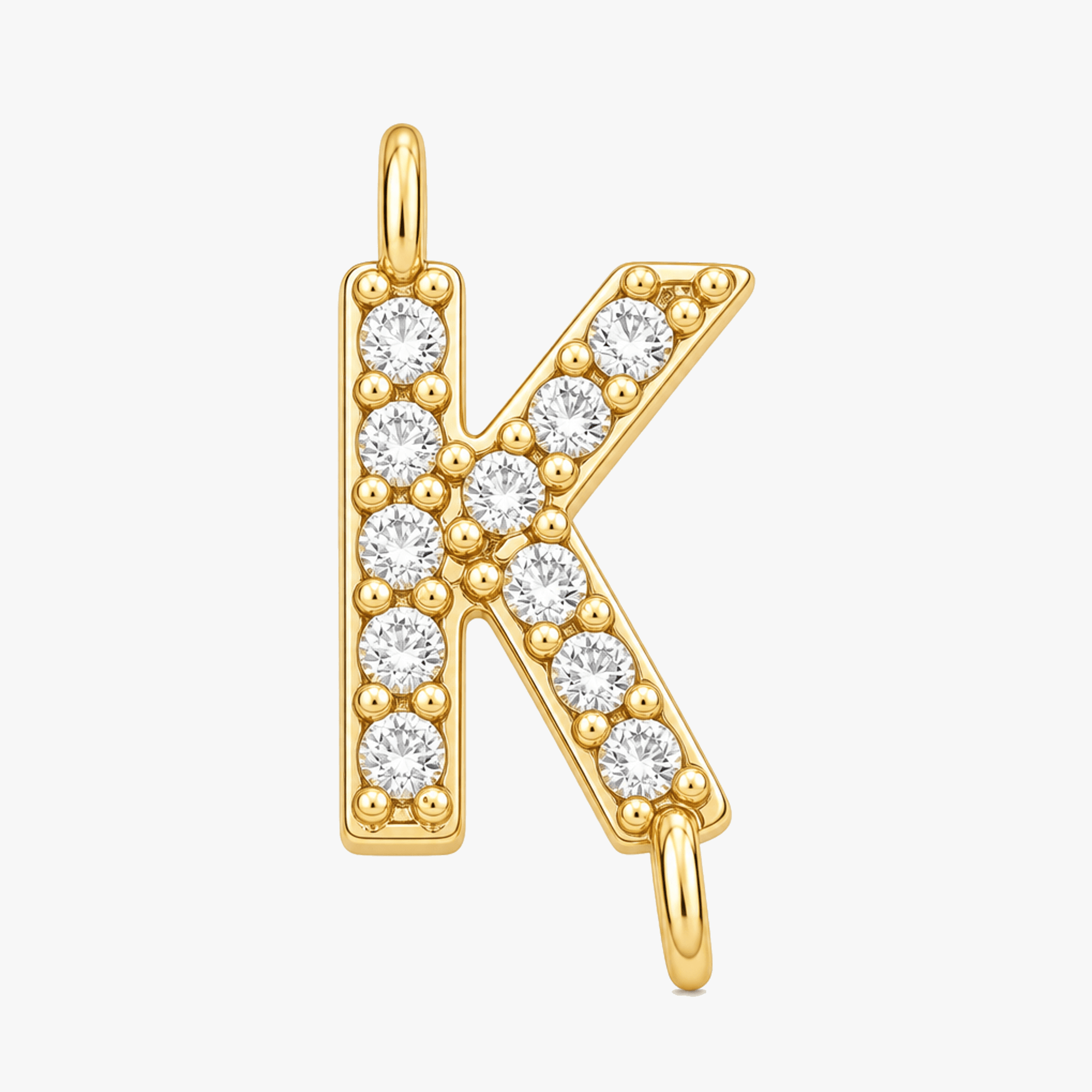 Aurela – Sparkling Initial Cross Necklace